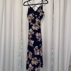 Willy jays blue floral wrap dress